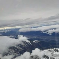 Flugwegposition um 14:27:17: Aufgenommen in der Nähe von Gemeinde Wattenberg, Österreich in 4337 Meter